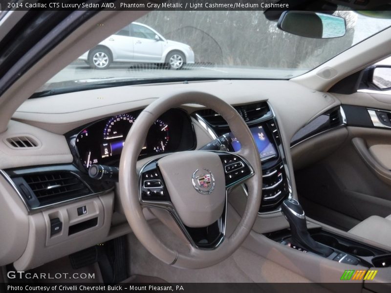 Phantom Gray Metallic / Light Cashmere/Medium Cashmere 2014 Cadillac CTS Luxury Sedan AWD