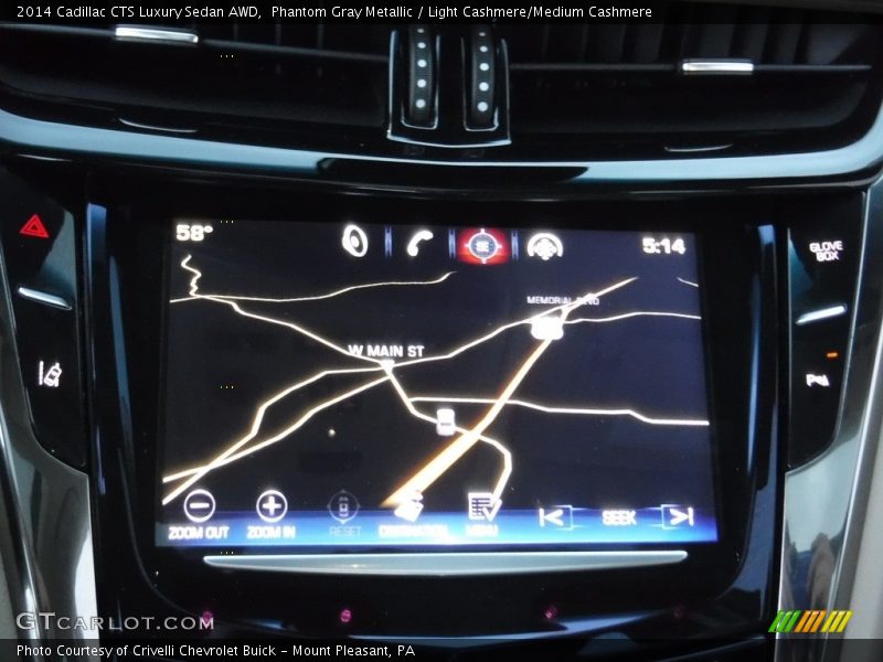 Phantom Gray Metallic / Light Cashmere/Medium Cashmere 2014 Cadillac CTS Luxury Sedan AWD