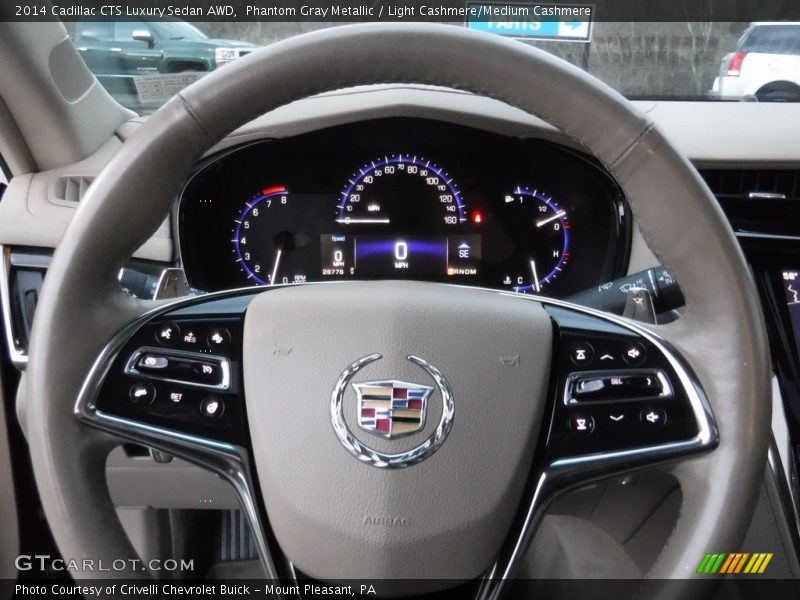 Phantom Gray Metallic / Light Cashmere/Medium Cashmere 2014 Cadillac CTS Luxury Sedan AWD