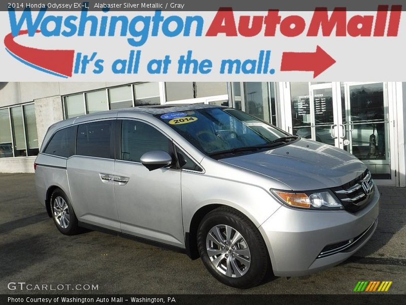 Alabaster Silver Metallic / Gray 2014 Honda Odyssey EX-L