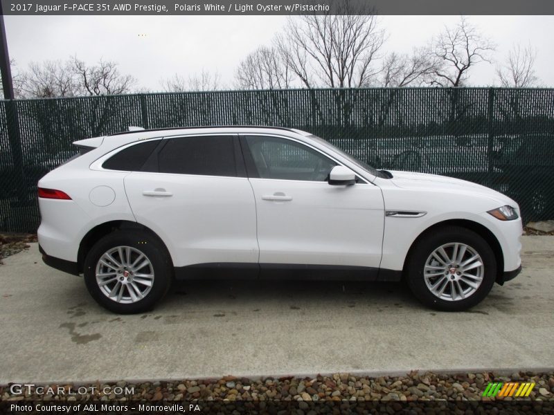 Polaris White / Light Oyster w/Pistachio 2017 Jaguar F-PACE 35t AWD Prestige