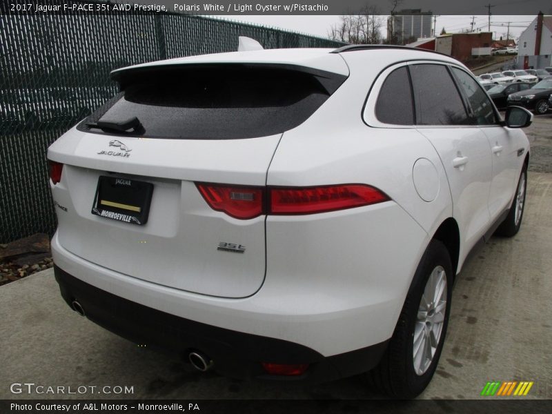 Polaris White / Light Oyster w/Pistachio 2017 Jaguar F-PACE 35t AWD Prestige
