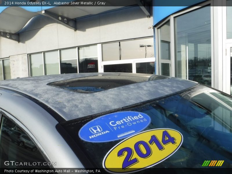 Alabaster Silver Metallic / Gray 2014 Honda Odyssey EX-L