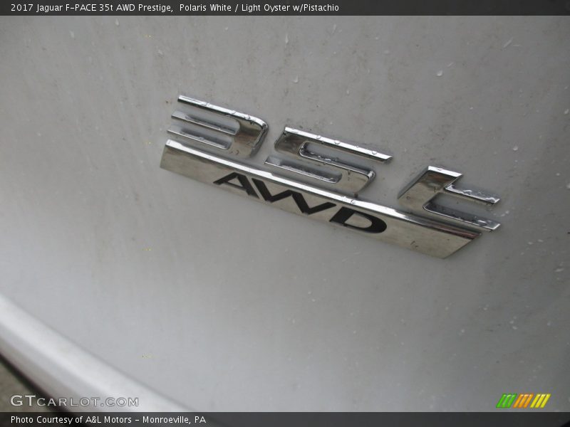 Polaris White / Light Oyster w/Pistachio 2017 Jaguar F-PACE 35t AWD Prestige