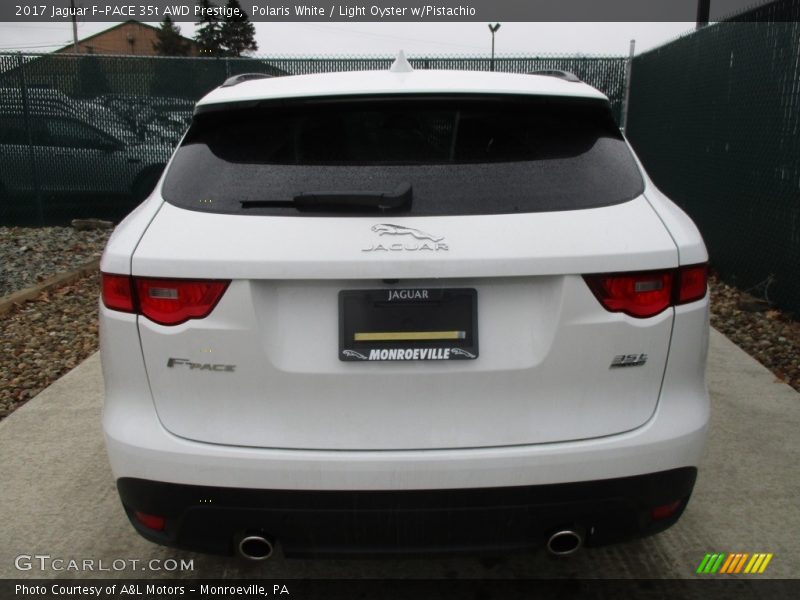 Polaris White / Light Oyster w/Pistachio 2017 Jaguar F-PACE 35t AWD Prestige