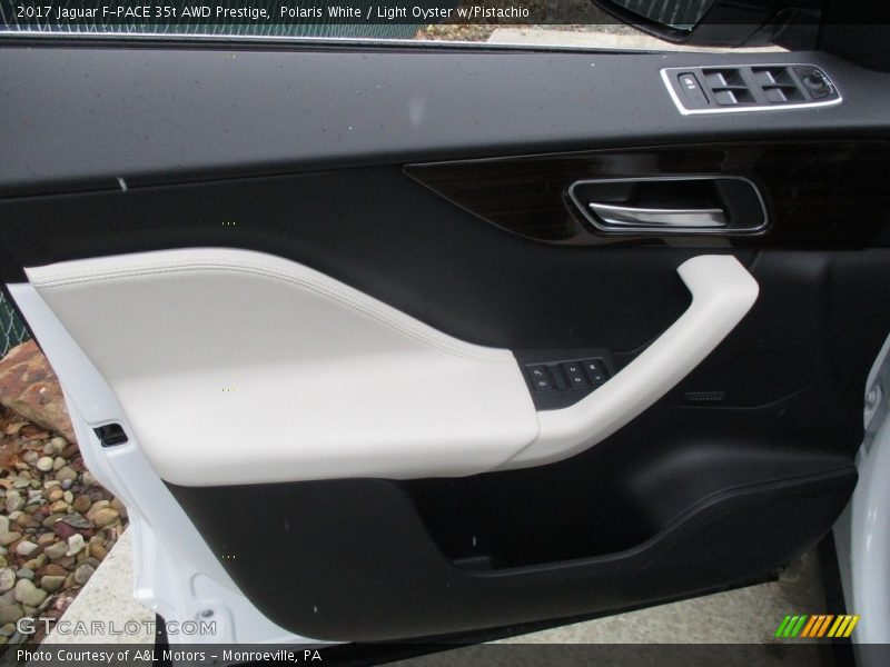 Polaris White / Light Oyster w/Pistachio 2017 Jaguar F-PACE 35t AWD Prestige