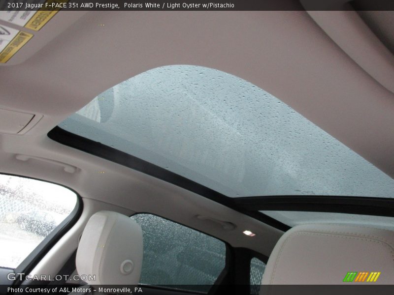Polaris White / Light Oyster w/Pistachio 2017 Jaguar F-PACE 35t AWD Prestige