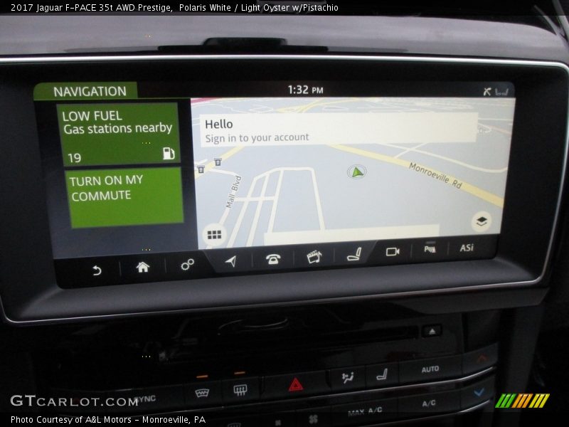 Polaris White / Light Oyster w/Pistachio 2017 Jaguar F-PACE 35t AWD Prestige