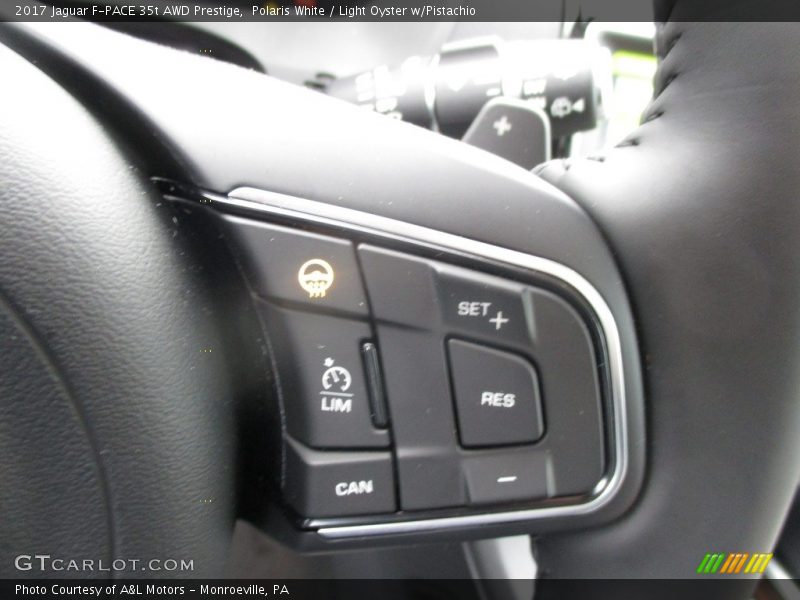 Polaris White / Light Oyster w/Pistachio 2017 Jaguar F-PACE 35t AWD Prestige