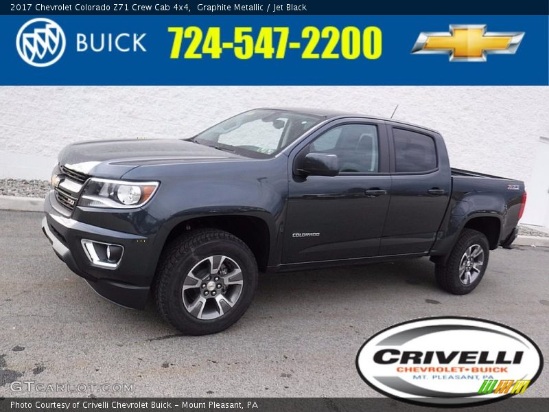 Graphite Metallic / Jet Black 2017 Chevrolet Colorado Z71 Crew Cab 4x4