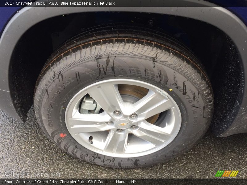 Blue Topaz Metallic / Jet Black 2017 Chevrolet Trax LT AWD
