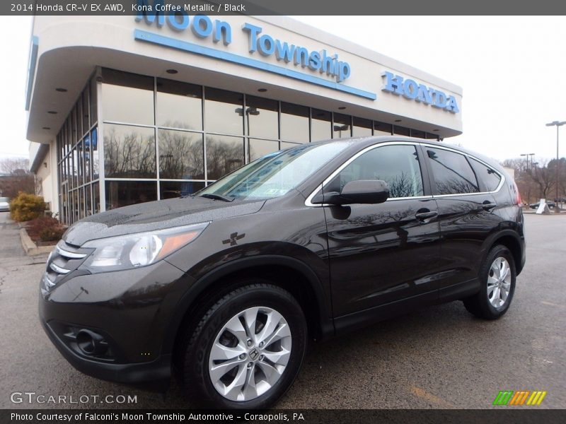Kona Coffee Metallic / Black 2014 Honda CR-V EX AWD