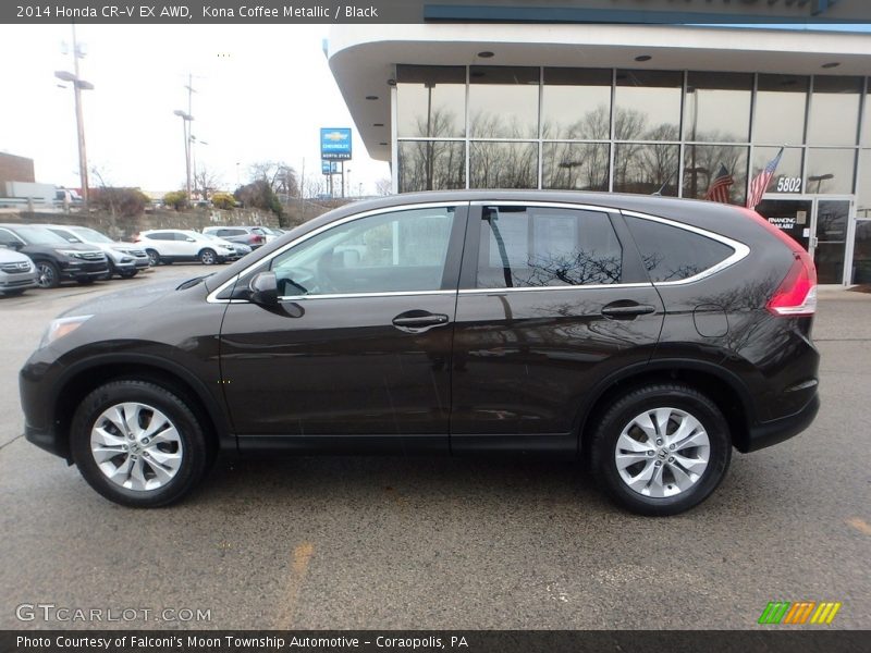 Kona Coffee Metallic / Black 2014 Honda CR-V EX AWD