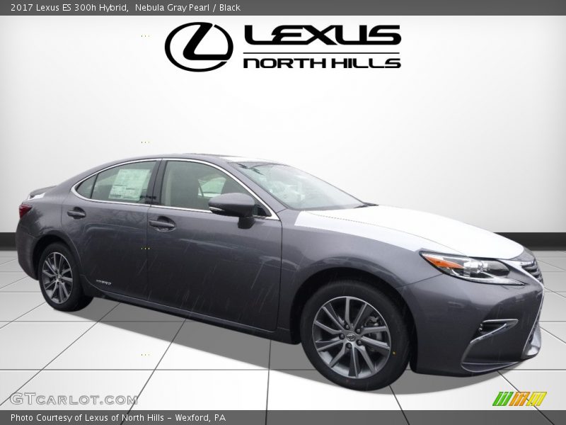 Nebula Gray Pearl / Black 2017 Lexus ES 300h Hybrid