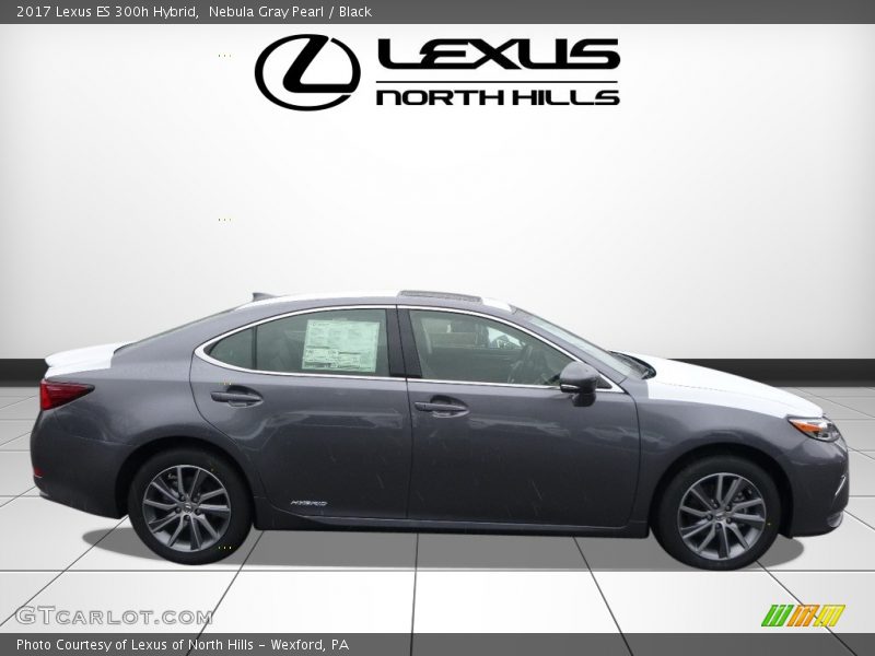Nebula Gray Pearl / Black 2017 Lexus ES 300h Hybrid