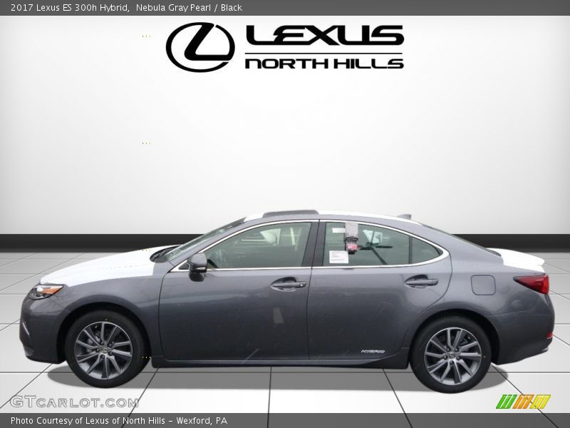 Nebula Gray Pearl / Black 2017 Lexus ES 300h Hybrid