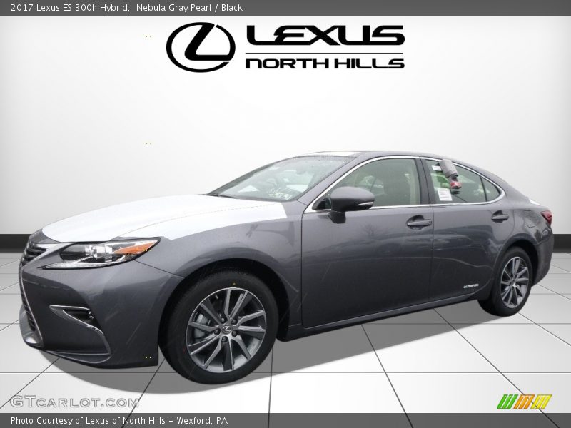 Nebula Gray Pearl / Black 2017 Lexus ES 300h Hybrid