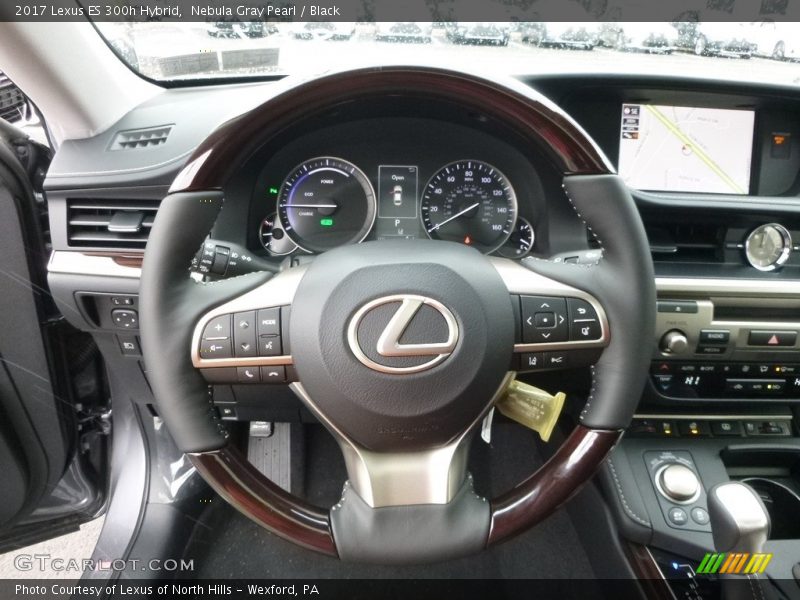 Nebula Gray Pearl / Black 2017 Lexus ES 300h Hybrid