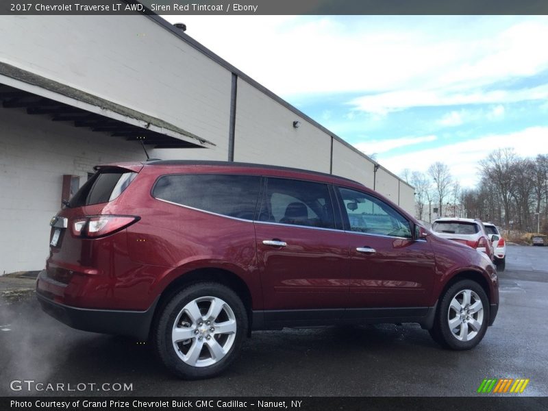 Siren Red Tintcoat / Ebony 2017 Chevrolet Traverse LT AWD