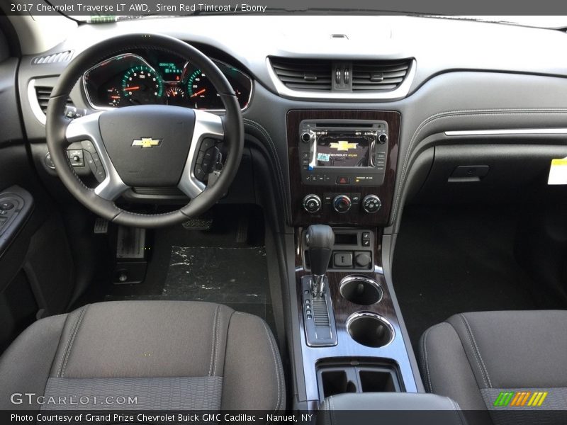 Siren Red Tintcoat / Ebony 2017 Chevrolet Traverse LT AWD