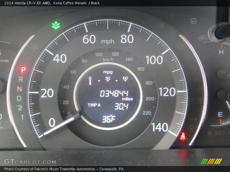 Kona Coffee Metallic / Black 2014 Honda CR-V EX AWD