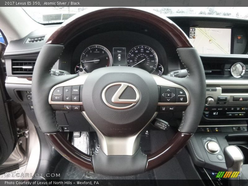 Atomic Silver / Black 2017 Lexus ES 350