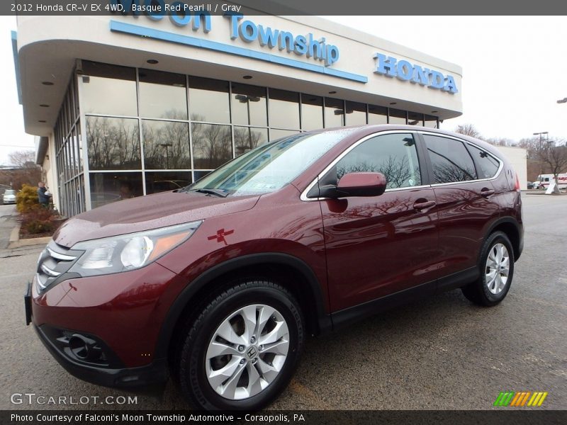 Basque Red Pearl II / Gray 2012 Honda CR-V EX 4WD