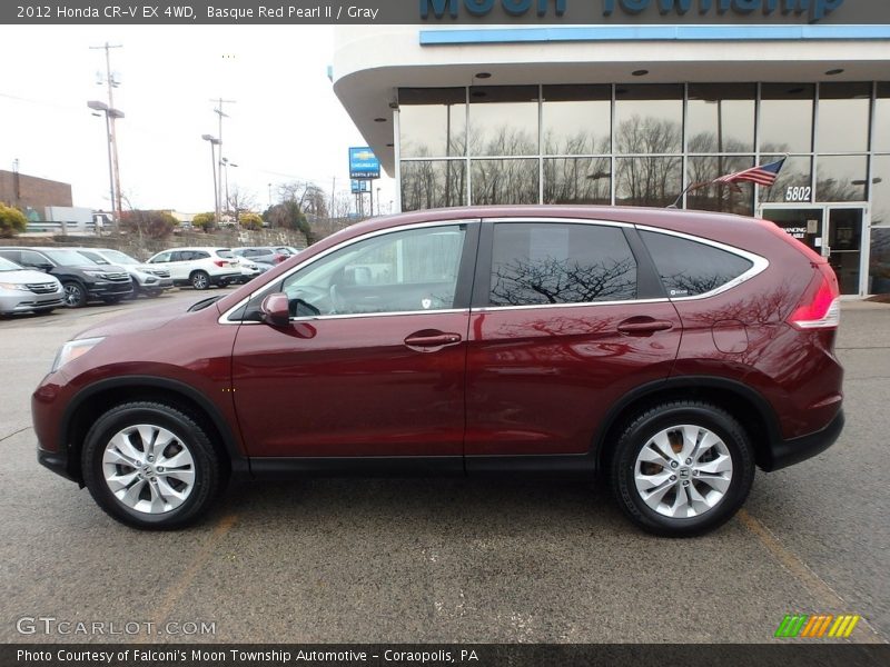 Basque Red Pearl II / Gray 2012 Honda CR-V EX 4WD