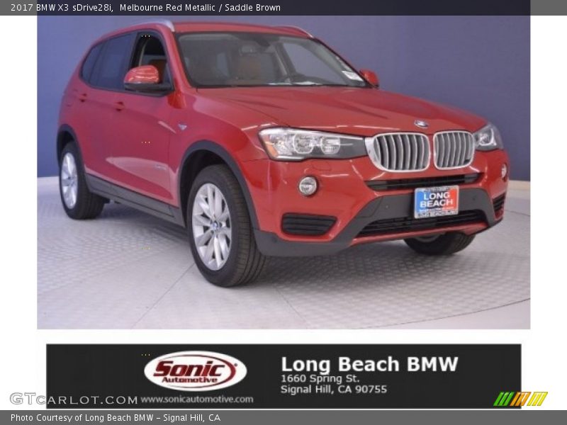 Melbourne Red Metallic / Saddle Brown 2017 BMW X3 sDrive28i