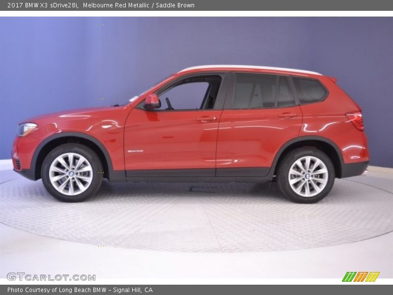 Melbourne Red Metallic / Saddle Brown 2017 BMW X3 sDrive28i