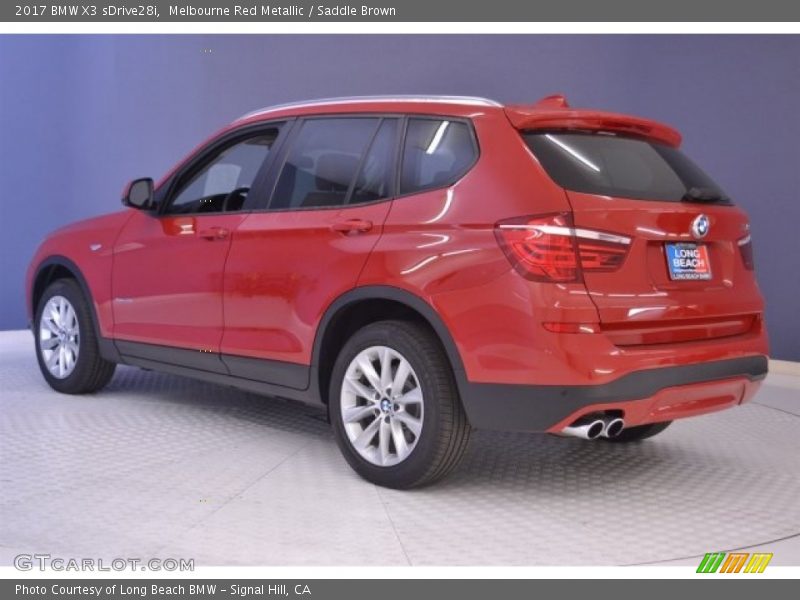 Melbourne Red Metallic / Saddle Brown 2017 BMW X3 sDrive28i