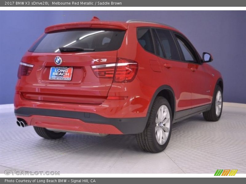 Melbourne Red Metallic / Saddle Brown 2017 BMW X3 sDrive28i