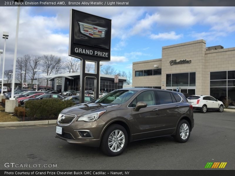 Bronze Alloy Metallic / Light Neutral 2017 Buick Envision Preferred AWD