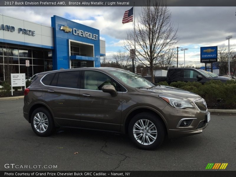 Bronze Alloy Metallic / Light Neutral 2017 Buick Envision Preferred AWD