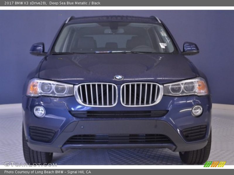 Deep Sea Blue Metallic / Black 2017 BMW X3 sDrive28i