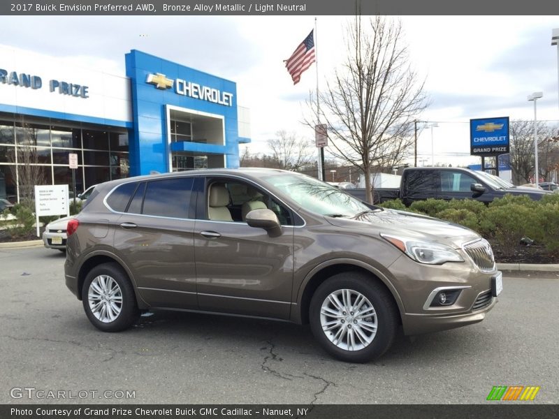 Bronze Alloy Metallic / Light Neutral 2017 Buick Envision Preferred AWD