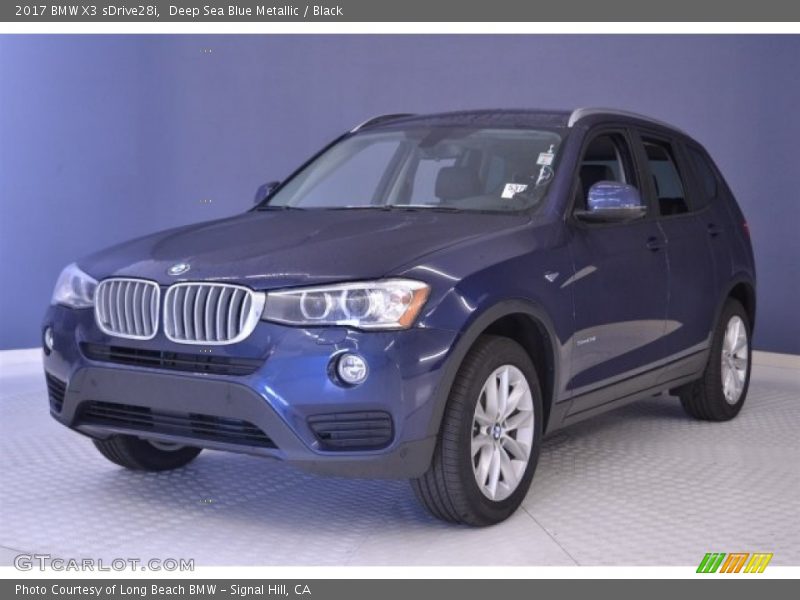 Deep Sea Blue Metallic / Black 2017 BMW X3 sDrive28i