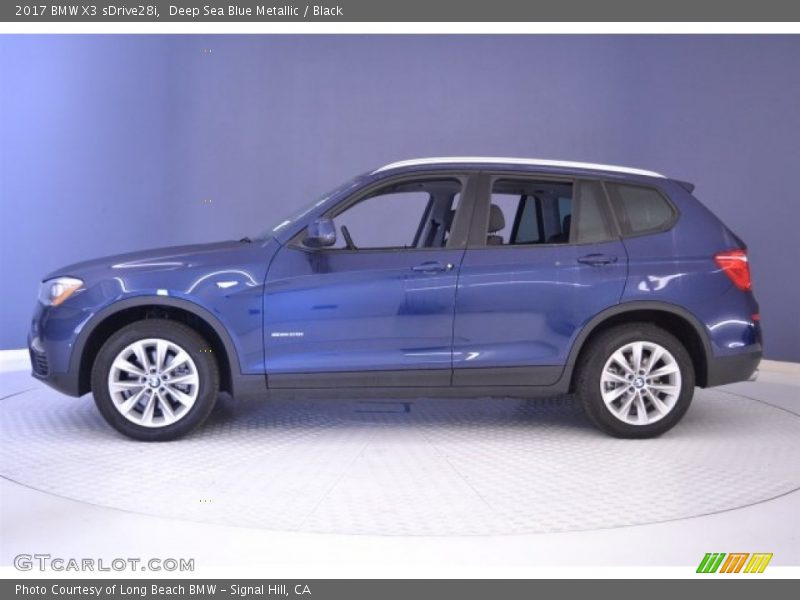 Deep Sea Blue Metallic / Black 2017 BMW X3 sDrive28i
