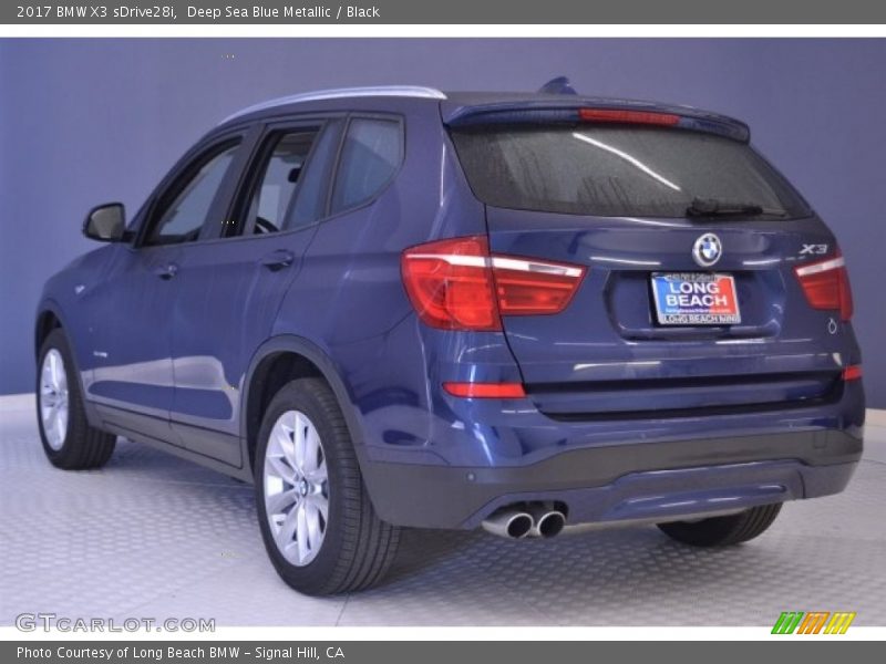 Deep Sea Blue Metallic / Black 2017 BMW X3 sDrive28i