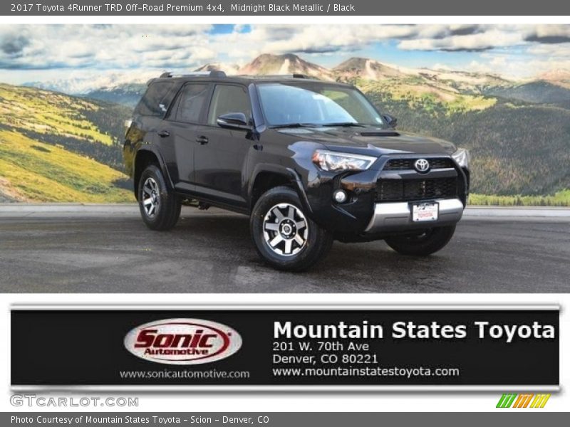 Midnight Black Metallic / Black 2017 Toyota 4Runner TRD Off-Road Premium 4x4