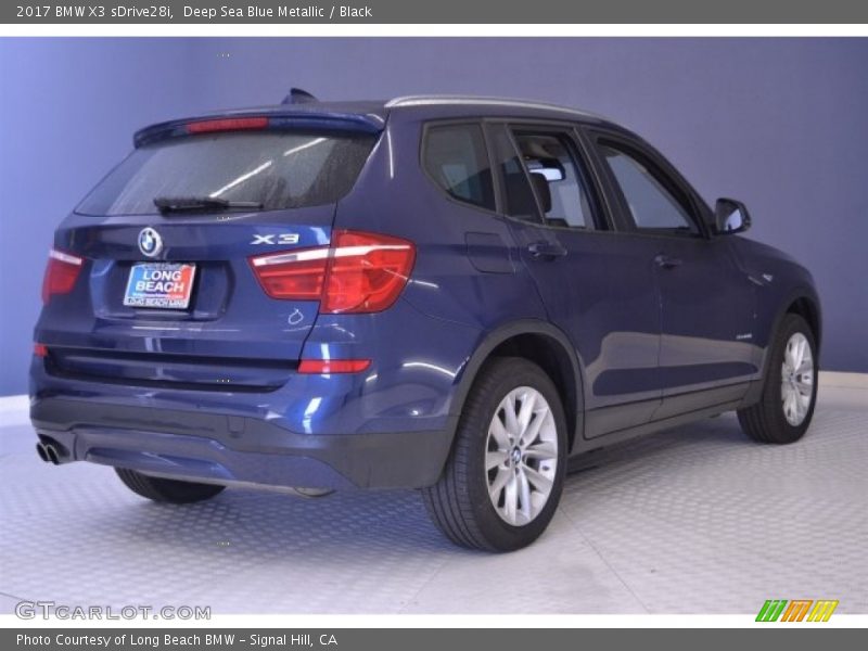 Deep Sea Blue Metallic / Black 2017 BMW X3 sDrive28i