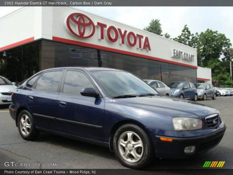 Carbon Blue / Dark Gray 2002 Hyundai Elantra GT Hatchback