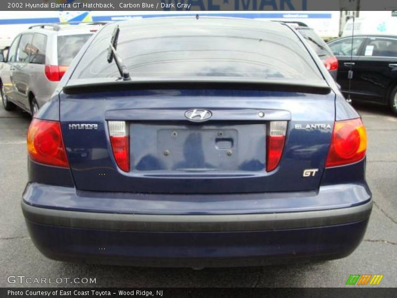 Carbon Blue / Dark Gray 2002 Hyundai Elantra GT Hatchback