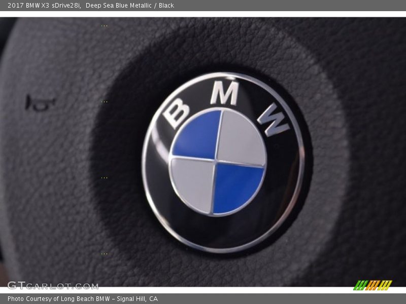 Deep Sea Blue Metallic / Black 2017 BMW X3 sDrive28i