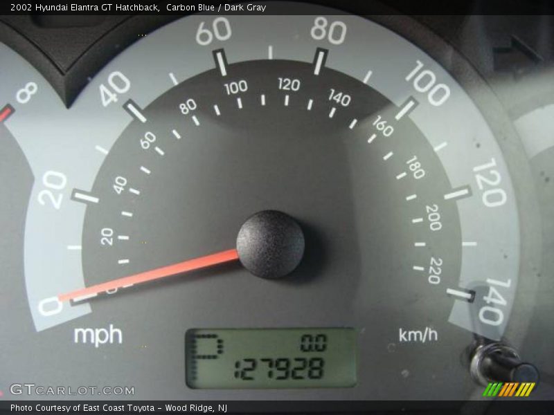 Carbon Blue / Dark Gray 2002 Hyundai Elantra GT Hatchback