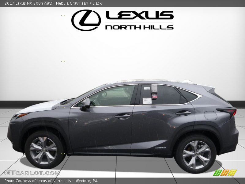 Nebula Gray Pearl / Black 2017 Lexus NX 300h AWD