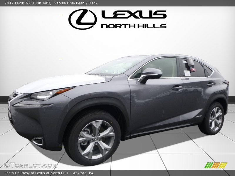 Nebula Gray Pearl / Black 2017 Lexus NX 300h AWD