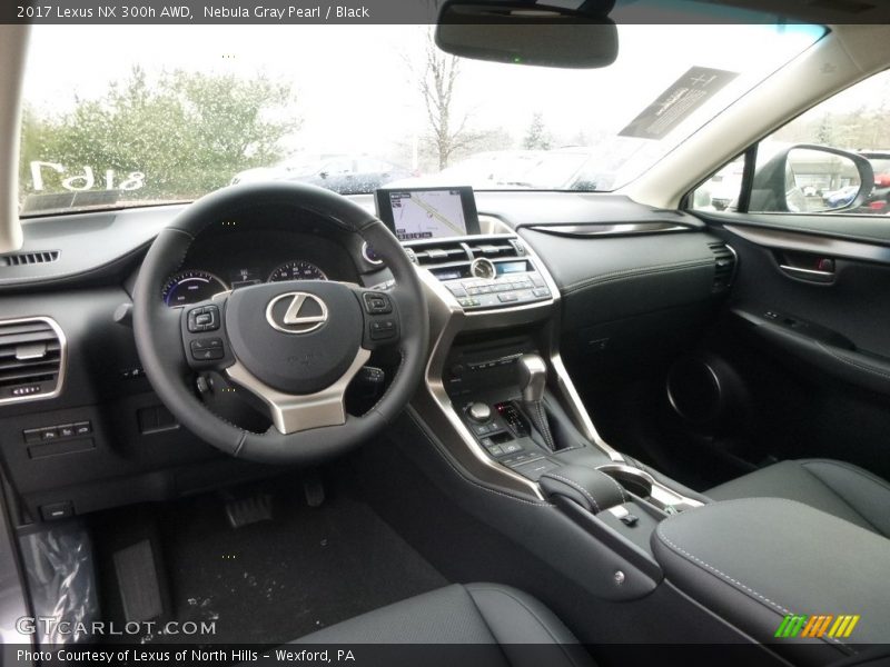 Nebula Gray Pearl / Black 2017 Lexus NX 300h AWD