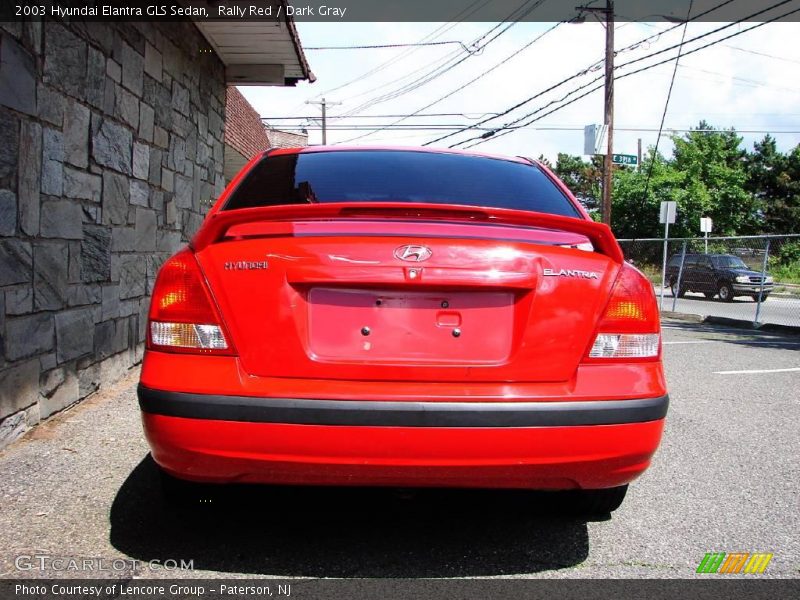 Rally Red / Dark Gray 2003 Hyundai Elantra GLS Sedan