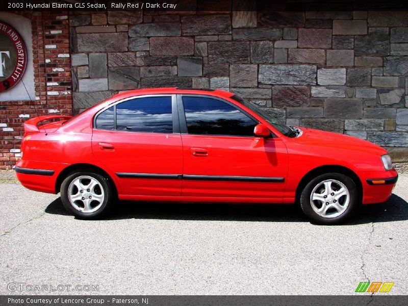 Rally Red / Dark Gray 2003 Hyundai Elantra GLS Sedan